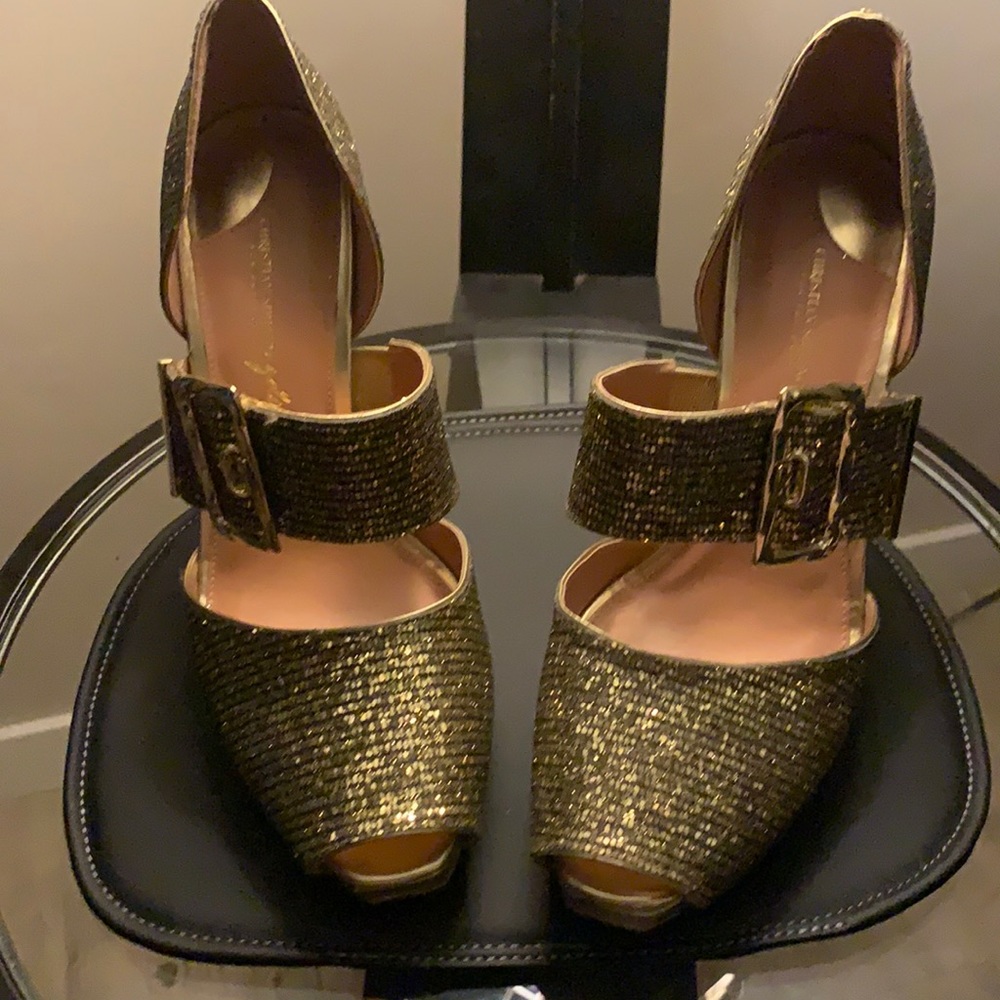 Dark Gold Shimmer Shoes
